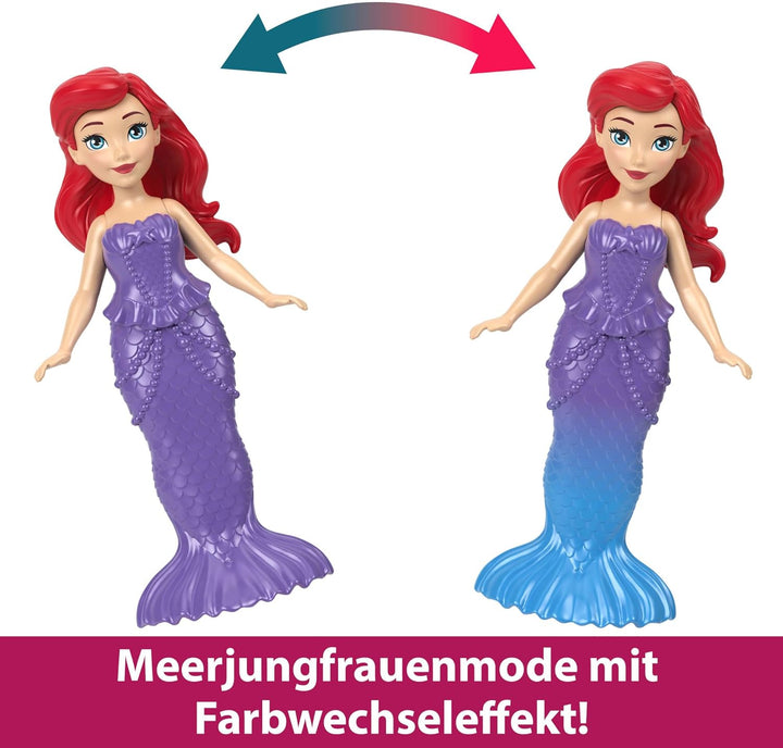 DISNEY Prinzessin Arielle - Land und Meeresschloss im Puppenhaus-Spielset, 31,1 cm hoch, 6 Spielbere