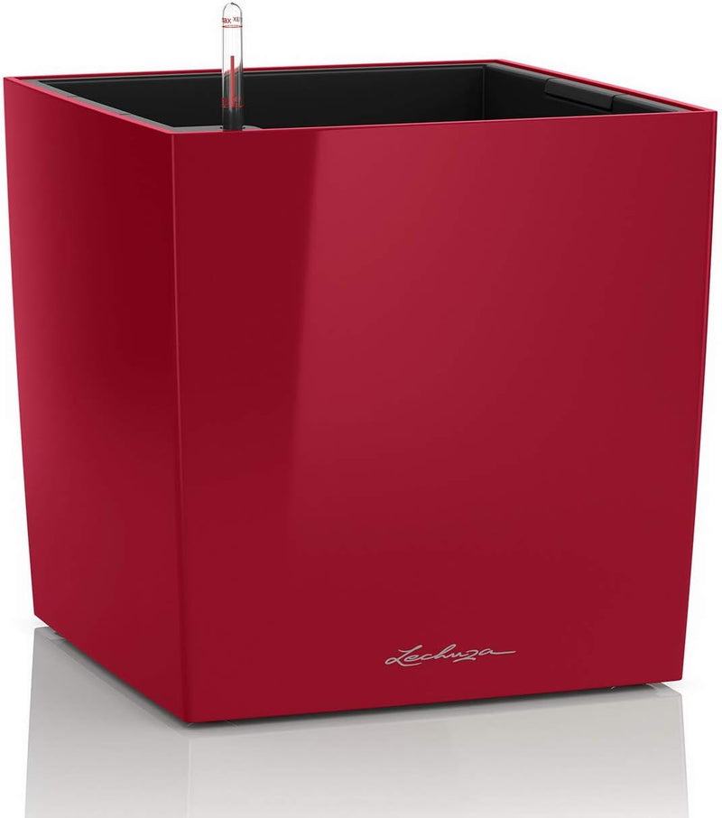 LECHUZA CUBE Premium 30 scarlet rot hochglanz 16467 29.5x29.5x30 cm Scarlet Rot Hochglanz, 29.5x29.5
