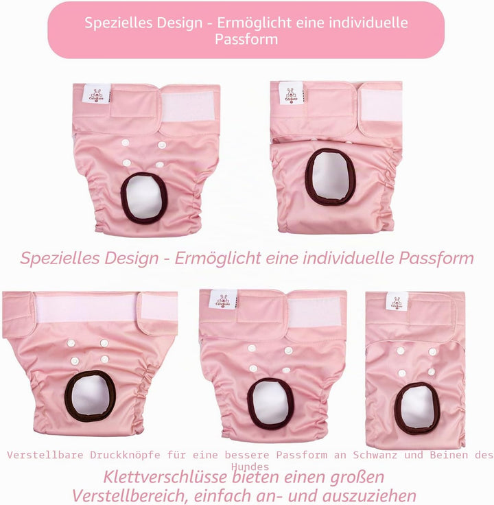 CuteBone Hundewindeln für Weibliche Welpen, Waschbar und umweltfreundliche Damenbinden Höschen für U