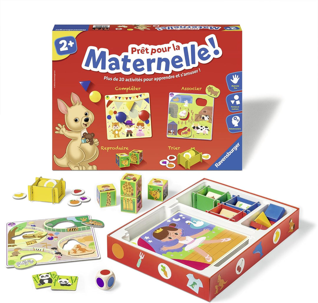 Ravensburger - Lernspiel – bereit für den Kindergarten. – Komplettes Lernset – 20 Aktivitäten – Vorb