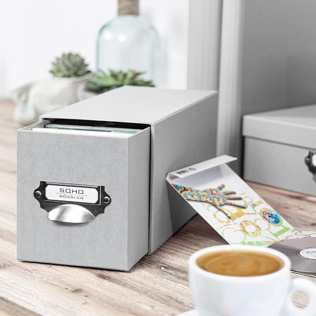 Rössler SOHO CD-Schubladenbox | Schubladen-Aufbewahrungsbox | Organizer mit Schublade | Storage Box