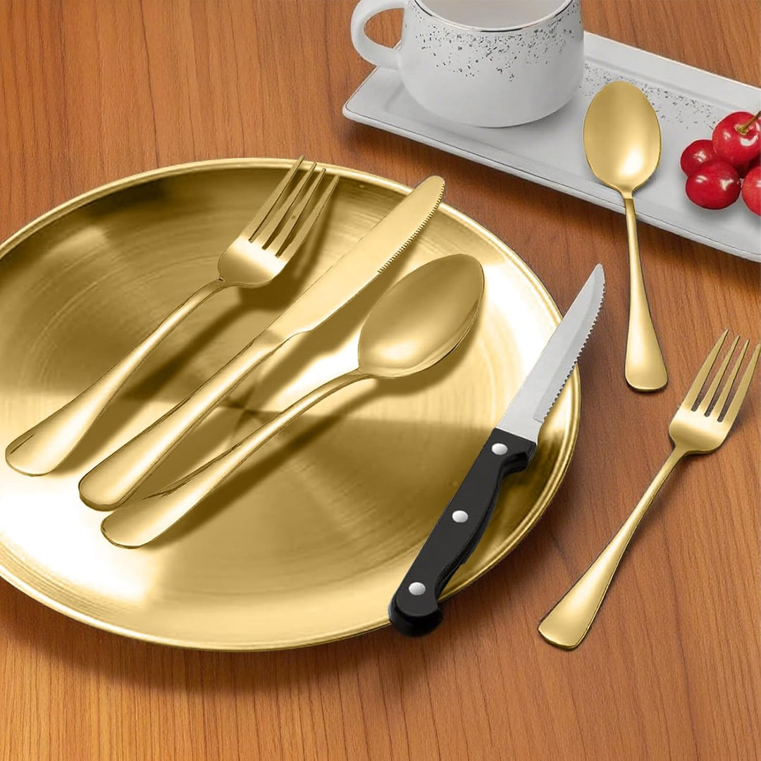 Camping Geschirr Set für 2 Personen, 10 Stück Tragbars Campingbesteck Set aus Edelstahl für Picknick