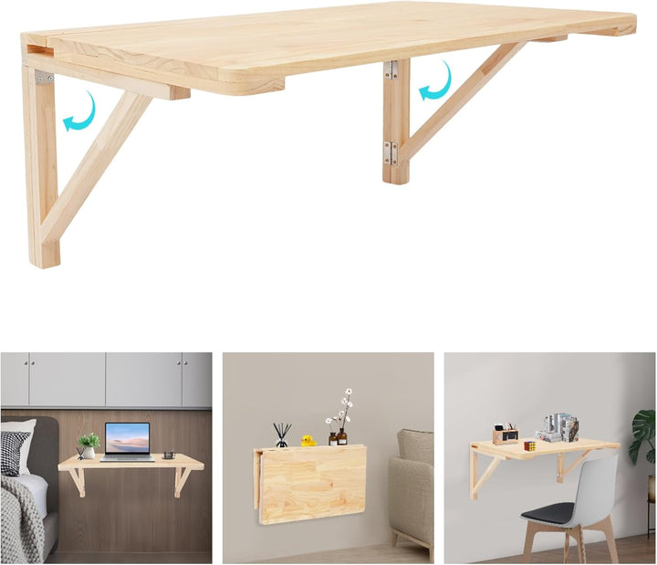Wandklapptisch Wandmontierter Klapptisch Wandtisch Klappschreibtisch Computertisch Schreibtisch Kief