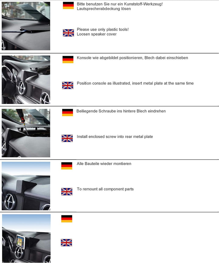 KUDA 291875 Halterung Kunstleder schwarz für Mercedes SLK (R172) ab 03/2011, 291875