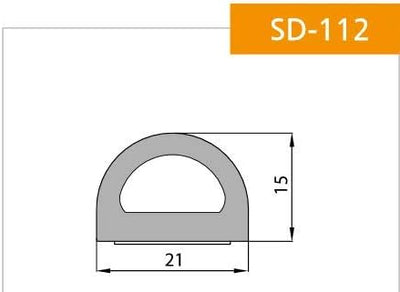 KOTARBAU Dichtungsband Für Türen Fenster D 21 x 15 mm 10 m Schwarz Türdichtung Dichtungsstreifen Fen