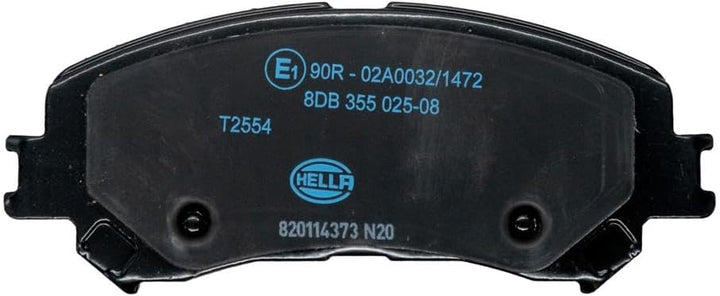 HELLA PAGID 8DB 355 025-081 Bremsbelagsatz - T2554 - Dicke/Stärke: 18.5mm - Bremssystem: Akebono - f