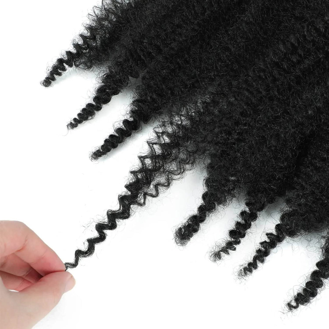 LPARMJIT Springy Afro Twist Haar 16 Zoll 8 Packungen Vorgetrennte Kinky Marley Twist Flechten Haar F