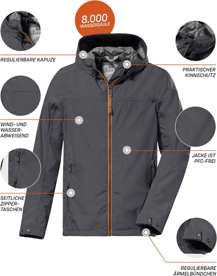 G.I.G.A. DX Herren Gs 9 Mn Sftshll Jckt Softshelljacke/Outdoorjacke mit Kapuze XXL anthrazit, XXL an