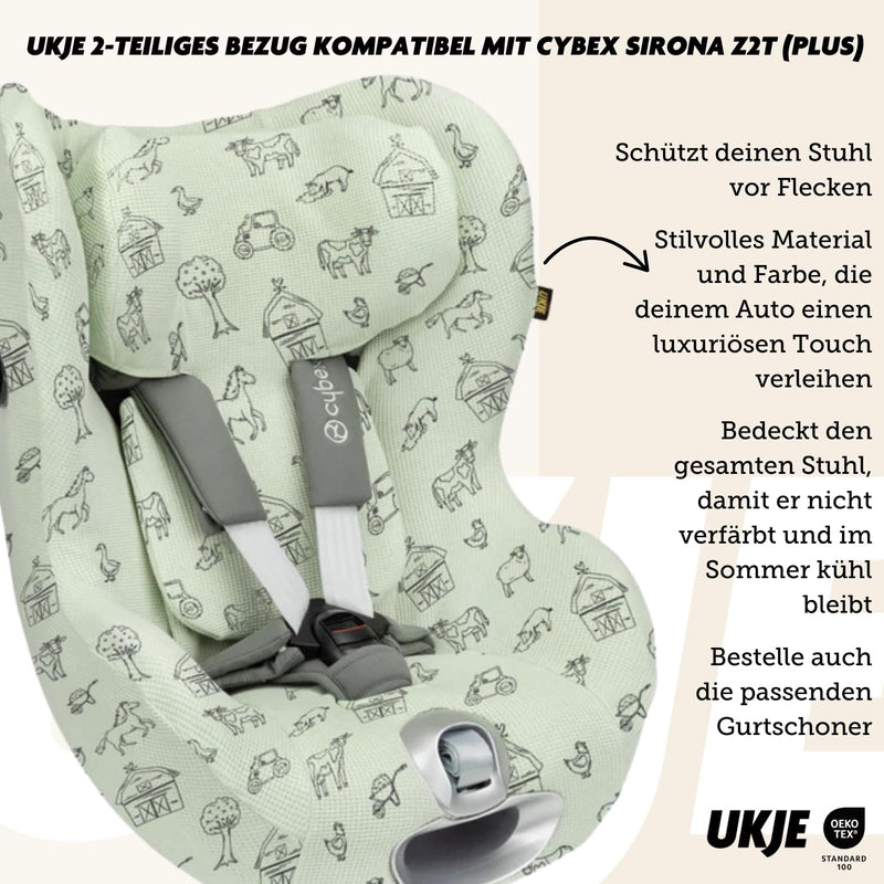 Ukje Bezug | Kompatibel mit Cybex Sirona z i-size | Viele Farben & Muster | Dickes, Atmungsaktives B