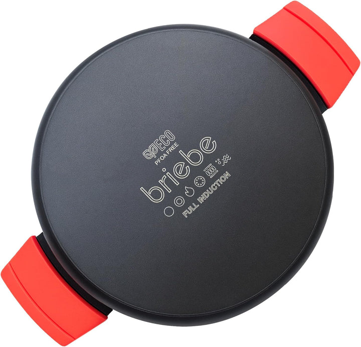 briebe Black Titanium Kochtopf Set Induktion Kochgeschirr 6-Teilig, 3 Töpfen aus Aluminiumguss, Anti