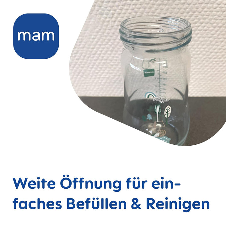 MAM Feel Good Glass Bottle Geschenk-Set | 0+ Mon | Babyflaschen-Set für Neugeborene | 94% Akzeptanz