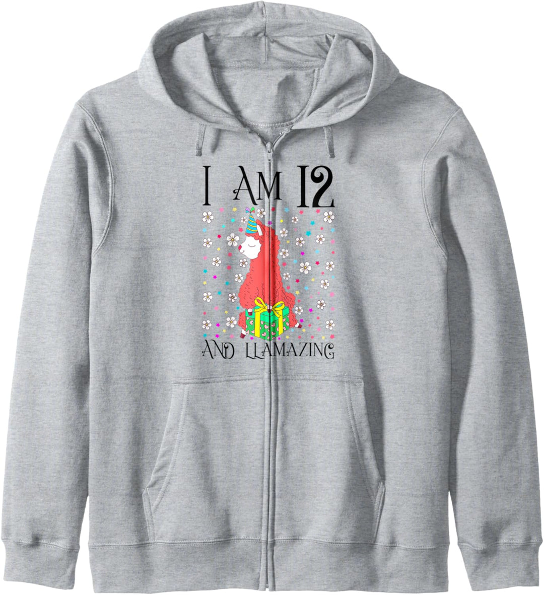 Kids I am 12 and LLamazing 12th Llama Birthday Party Gift Kapuzenjacke