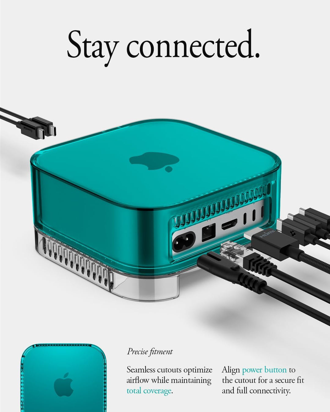 Spigen Classic C1 Hülle mit eingebautem Luftfilter Ständer Entwickelt für Mac mini M4 / M4 Pro Chip