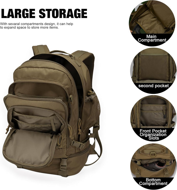 Mardingtop 28L Rucksack Taktischer Rucksack Wanderrucksack Trekkingrucksack Angelrucksack für Surviv