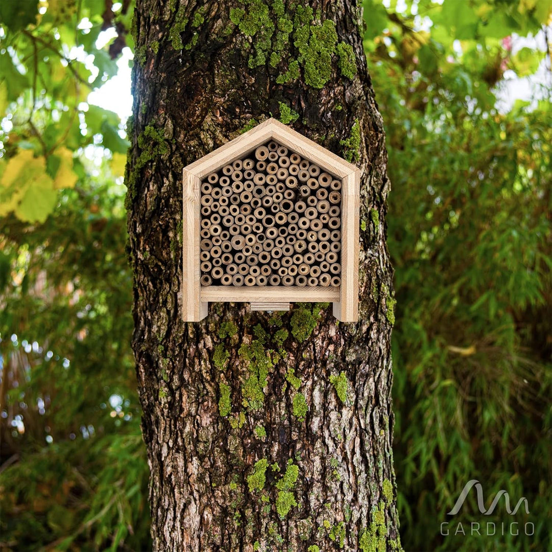 GARDIGO® Tierhaus System: Bienenhaus I Bienenhotel aus Massivholz I Made in Germany I Wildbienen Nis