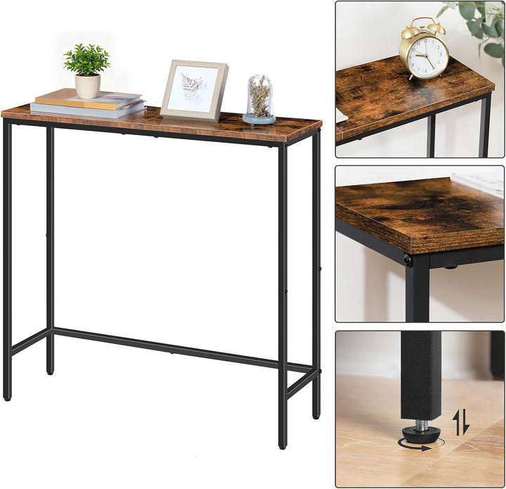 HOOBRO Schmaler Konsolentisch, 75 cm Beistelltisch, Flurtisch, Kleiner Ausstellungstisch, Sofatisch