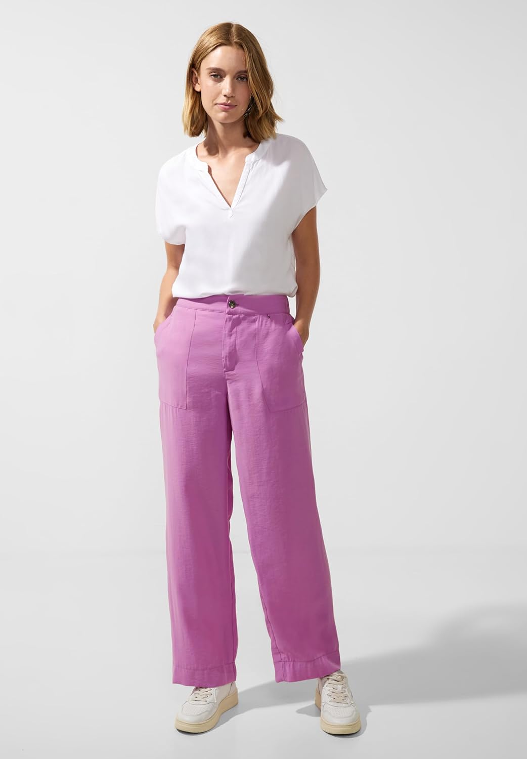 Street One Damen Culotte High Waist 34W / 30L Meta Lilac, 34W / 30L Meta Lilac