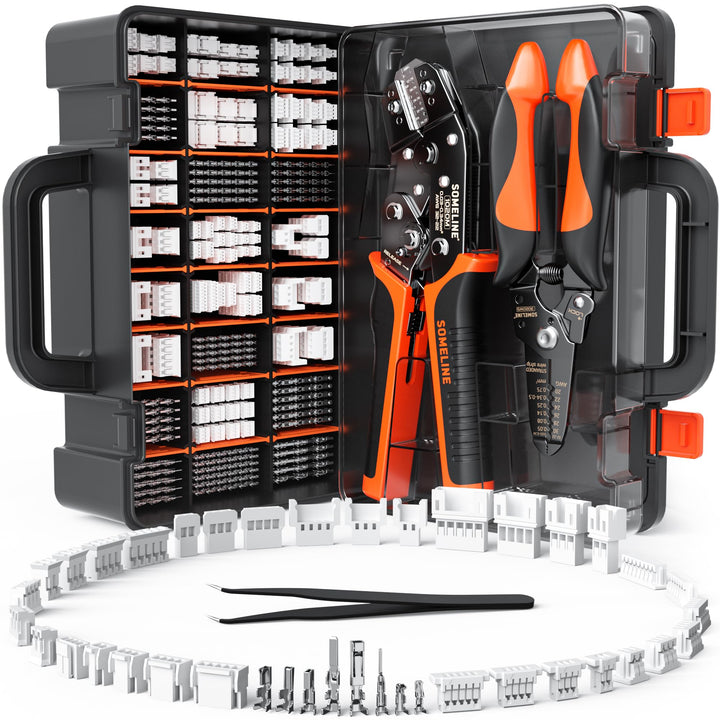 SOMELINE Crimpzange Stecker Set, 41 Typen, JST-SH 1,0mm/GH 1,25mm/ZH 1,5mm/PH 2,0mm sowie kompatible