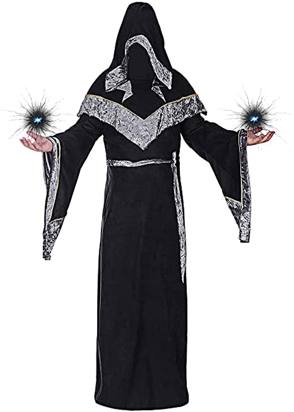 Mystische Zauberer Robe Halloween Cosplay Kostüme für Männer, Erwachsene Mittelalter Uniform Vintage