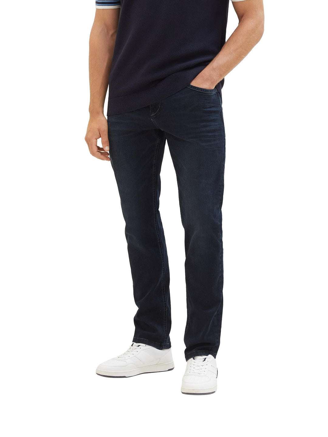 TOM TAILOR Herren Josh Regular Slim Jeans mit Stretch 31W / 34L 10170-blue Black Denim, 31W / 34L 10