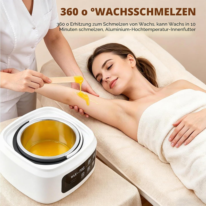 Wachswärmer, 500 Ml Wachsschmelzmaschine, 100w Automatische Temperaturregelung Warmwachs Haarentfern