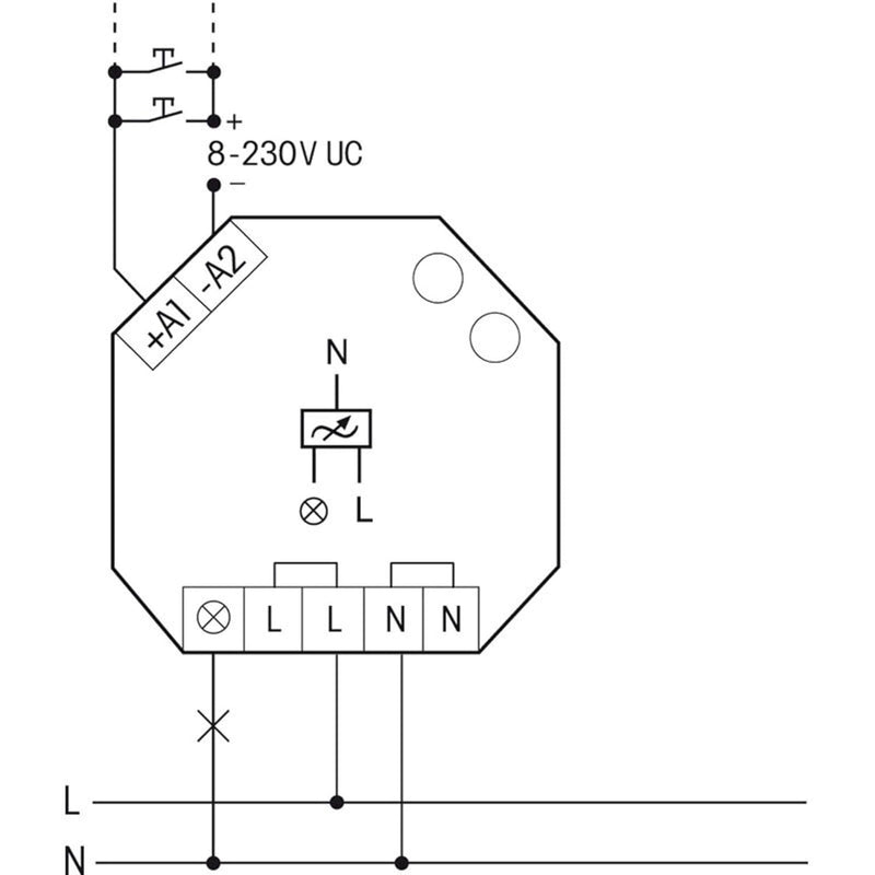 Eltako EUD61NPN-UC Universal-Dimmschalter, Blau Single, Single