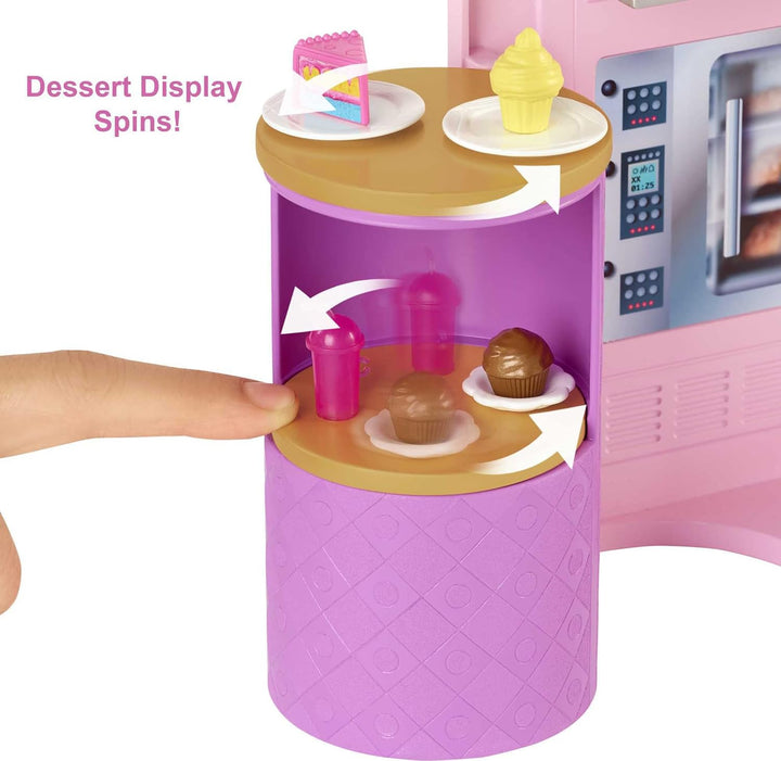 Barbie Cook 'n Grill Restaurant, 6 Spielbereiche, über 30 Teile, Licht- und Soundeffekte, Spielset k