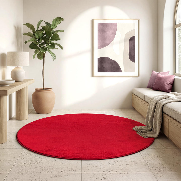 SANAT Kurzflor Teppich Wohnzimmer - Uni Modern Teppiche fürs Schlafzimmer, Arbeitszimmer, Büro, Flur