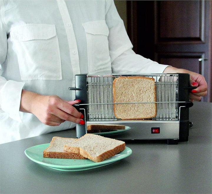 Bastilipo - 750W Mehrbrottoaster, Doppelte Toastfläche 22 x 11 cm, Edelstahlgrill, FIREFOX FAST TOAS