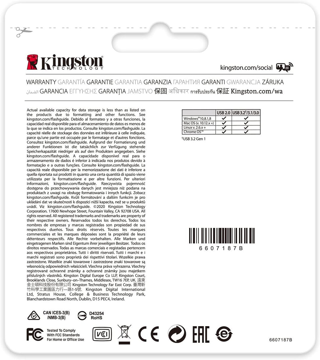 Kingston DataTraveler Kyson USB 3.2 Gen 1 USB-Stick 128GB - Mit stilvollem, kappenlosem Metallgehäus