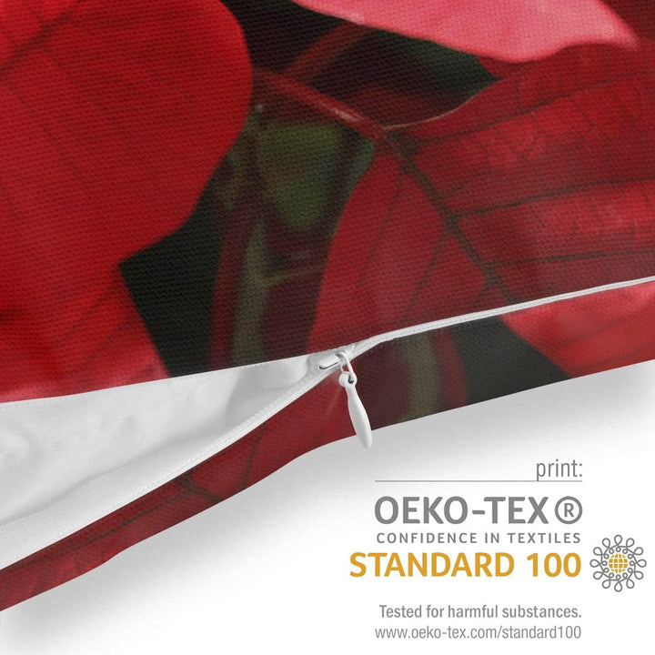 VOID Blumen Weihnachtsstern Pflanzen Kissenbezug Kissenhülle Sofakissen Kissen Deko Outdoor-Kissen D