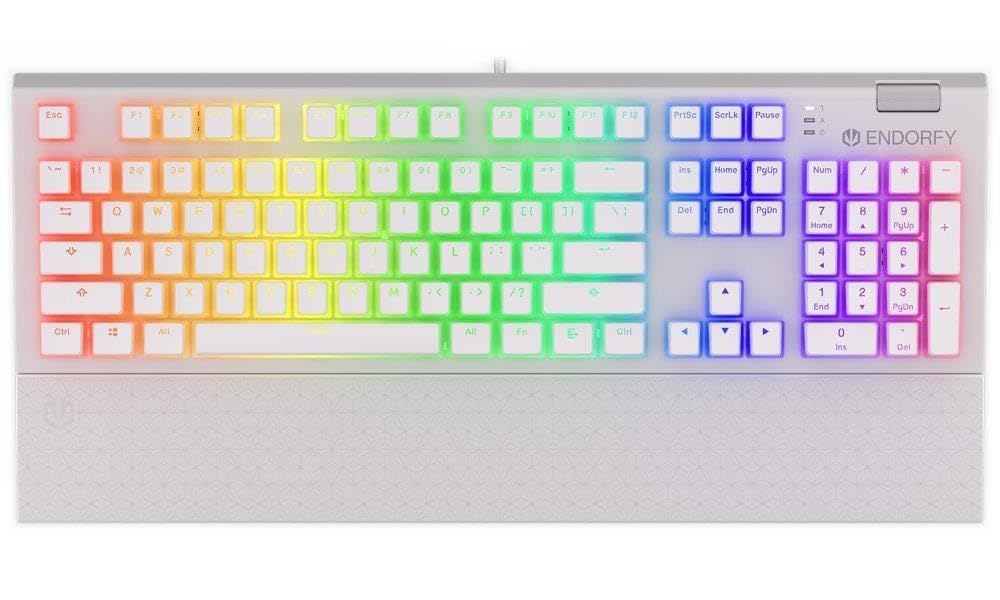 ENDORFY Omnis Pudding Onyx White Blue, mechanische Gaming Tastatur, QWERTY, Kailh Blue RGB, Pudding