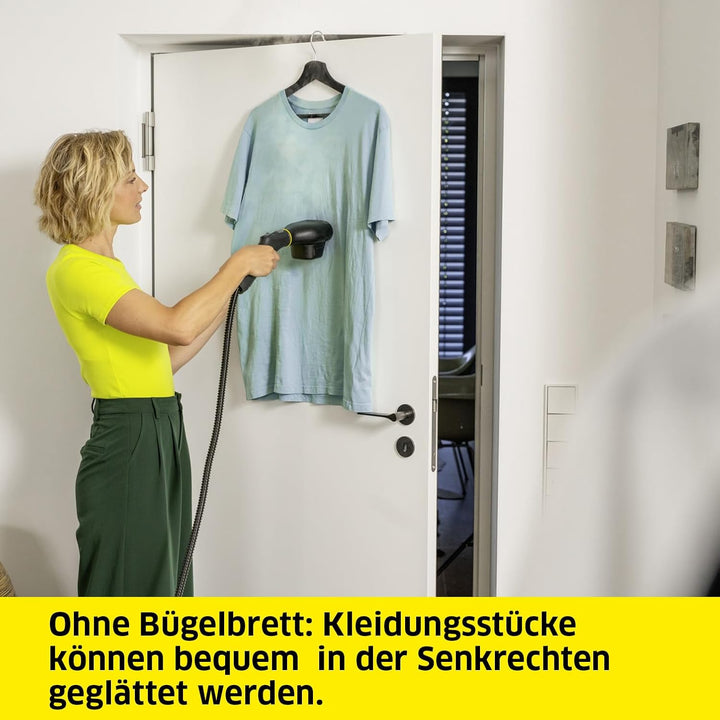 Kärcher Dampfglätter für alle bügelbaren Kleidungsstücke und Heimtextilien wie Vorhänge oder Kissenb