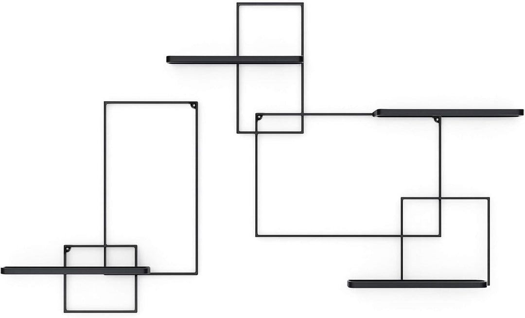 DanDiBo Weinregal Metall Schwarz Black Line Flaschenständer Flaschenregal Flaschenhalter Wandregal