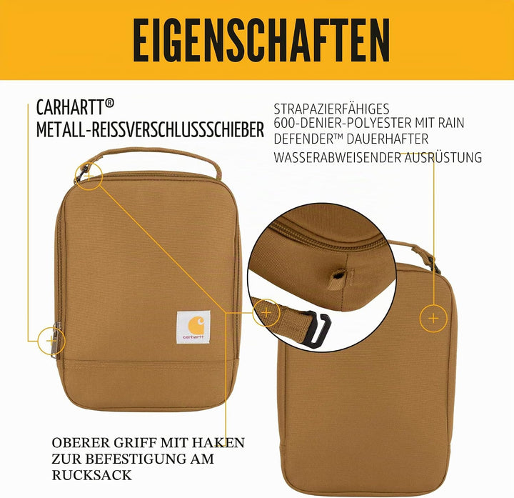 Carhartt Isolierter Lunch-Kühler für Damen und Herren, vollständig isoliert, für Arbeit, Outdoor, Al