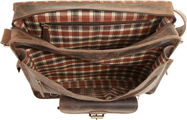 BAGAN Aktentasche echt Leder braun Damen - 020785