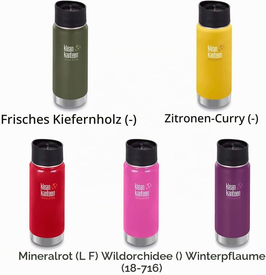 Klean Kanteen Wide Vakuumisoliert mit Cafe Cap 2.0 Trinkflasche M Wild Orchid, M Wild Orchid