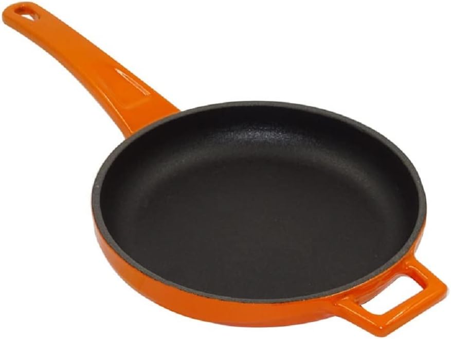 Pentole Agnelli SLOWCOOK Bratpfanne mit Griff aus Gusseisen 20 cm Arancione Arancione 20 cm, Arancio