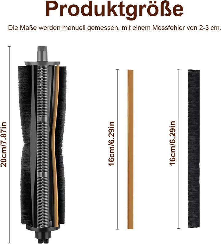 6 Stück TriCut Bürste Zubehör für Dreame L40 Ultra / X40 Ultra Complete / L10s Pro Ultra / L30 Ultra