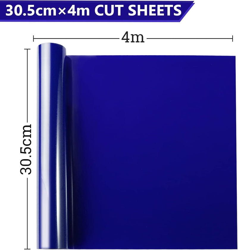 NANAPLUMS Plotterfolie Textil, 30.5cm×4m Flexfolie Plotter Textil, Bügelfolie für Textilien Transfer