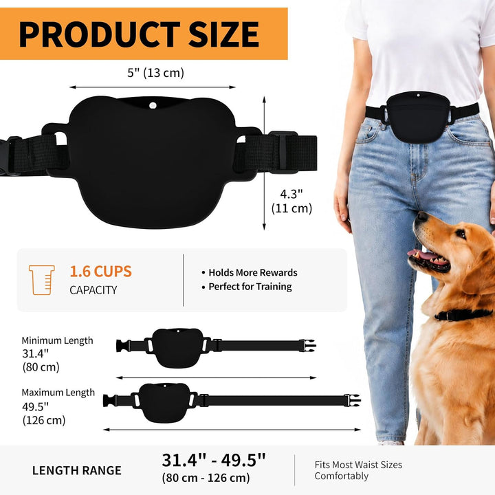 AOKLANT Pet Training Snack Tasche mit aktualisiertem magnetischen Clicker 2.0-Siegel, 1,66 Tassen Si