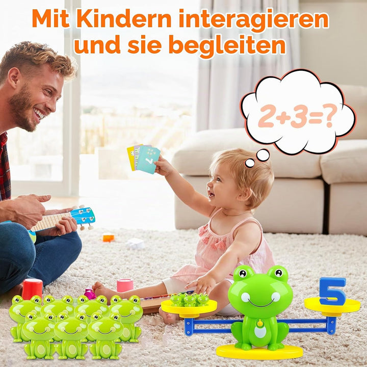 Lernspielzeug Mathe-Spiel, Zählen und Rechnen Lernen Frosch Lernspielzeug, Montessori Spielzeug für