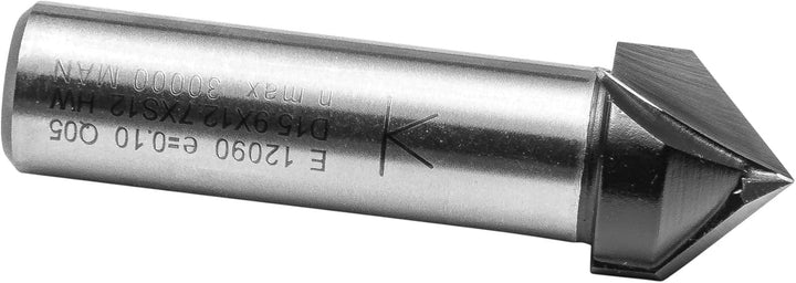 ENT 12090 V-Nutfräser und Schriftenfräser HW, Schaft (S) 12 mm, Durchmesser (D) 15,9 mm, NL 12,7 mm,