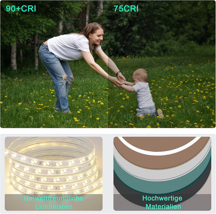 AI-LIGHTING LED Badspiegel mit Beleuchtung Oval 50x70 cm Badezimmerspiegel mit Licht 3 Lichtfarben/B