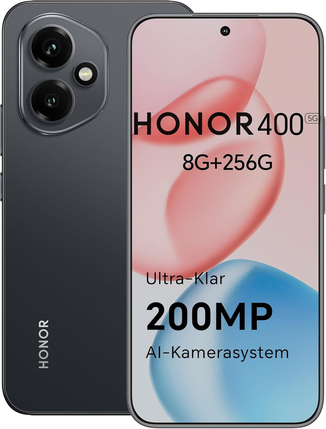 HONOR 400 Smartphone 5G, 256GB/8GB RAM, Simlockfrei Android-Handy (200MP AI-Kamer, 6,55 Zoll AMOLED