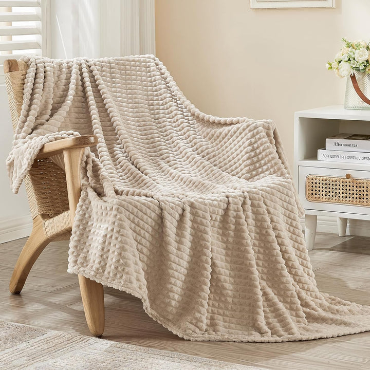 EMME Kuscheldecke Flauschige - 3D-Touch-Erlebnis Fleecedecke, Weiche Warme Wolldecke Überwurfdecke,
