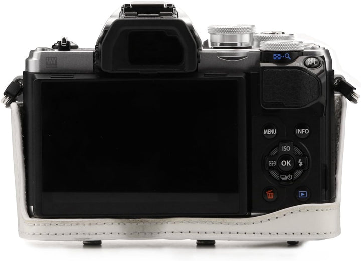 MegaGear Olympus OM-D E-M10 Mark III (14-42mm) Ever Ready Leder Kamera-Case mit Trageriemen und Batt