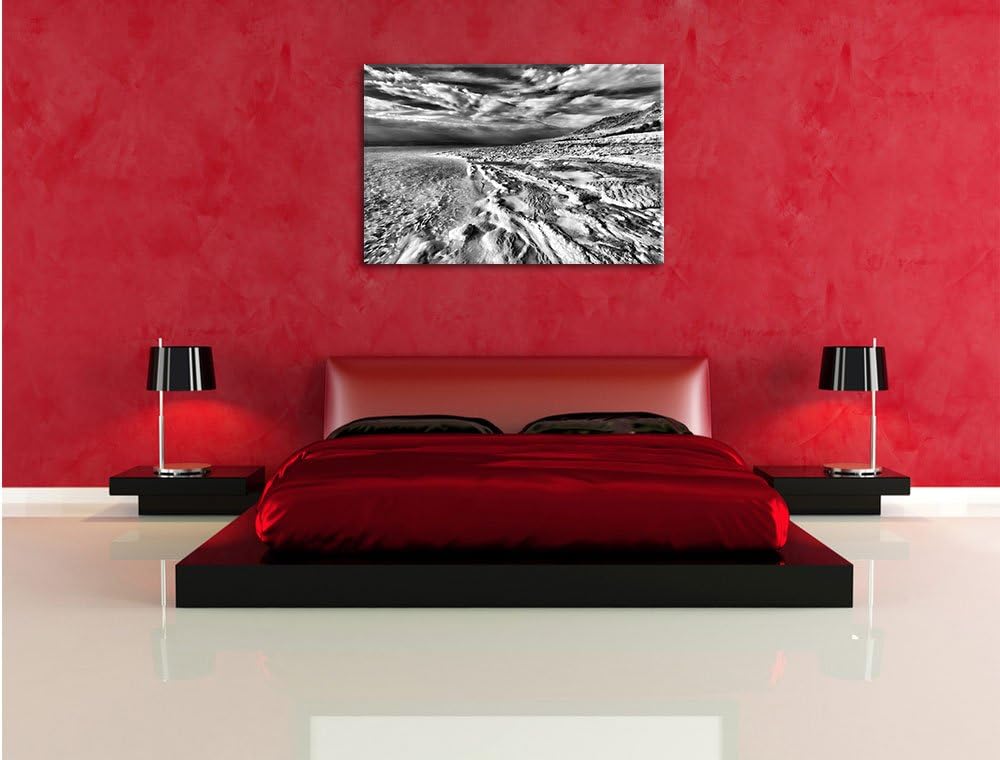 Pixxprint Das Tote Meer bei Tag / 100x70cm Leinwandbild bespannt auf Holzrahmen/Wandbild Kunstdruck