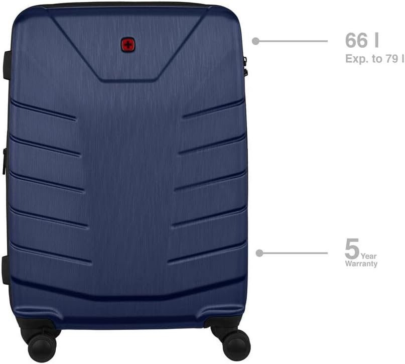 WENGER Pegasus M Hartschalenkoffer mit 4 Rollen, Trolley, M, 66 (79) l, Sicherheitsschloss, Damen He