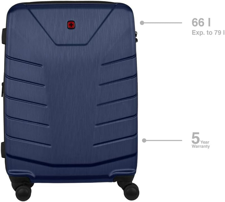WENGER Pegasus M Hartschalenkoffer mit 4 Rollen, Trolley, M, 66 (79) l, Sicherheitsschloss, Damen He